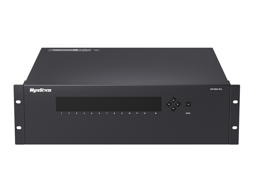 WyreStorm MX-0804-SCL Бесподрывный модульный матричный коммутатор, HDMI 4K60Гц 8x4, HDR, скалирующие выходы, эмбеддирование и деэмбеддирование, коммутация аудио, CEC thumbnail 2