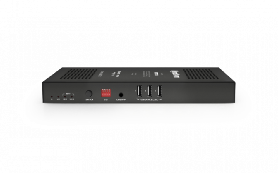 SW-120-TX3, HDBaseT 3.0 передатчик HDMI2.0 по витой паре до 100 м (4К@60 4:4:4). Поддержка USB-C (питание до 60 Вт) HDCP2.3, USB, де-эмбендинг аудио, PoH (2 напр.). Управление: RS-232